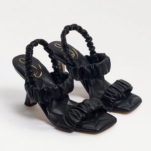 Marlena Padded Strap Heel in Black